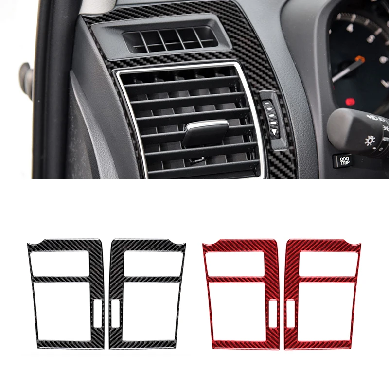 

Carbon Fiber Car Left Right Air Conditioner Outlet Panel Frame Trim Cover Sticker For Toyota Land Cruiser Prado 2010-2018
