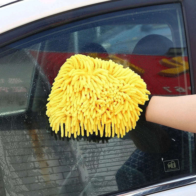

Waterproof Car Wash Microfiber Chenille Gloves Thick Car Cleaning Mitt Wax Detailing Brush Auto Care Double-faced Glove