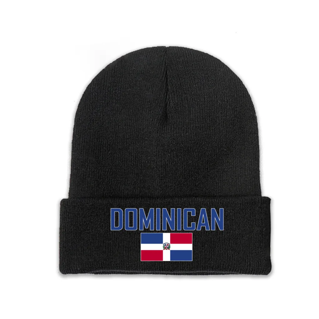 

Флаг Доминиканской страны, топ с принтом для мужчин и женщин, унисекс, трикотажная Женская шапочка, теплая шапочка