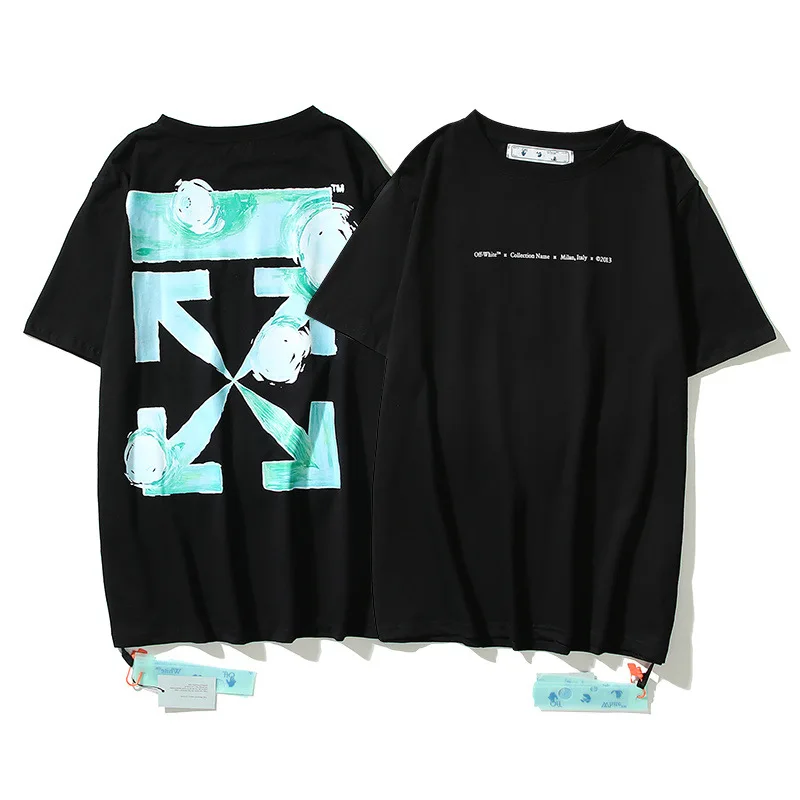 

Summer Off Heavyweight Loose T shirts Luxury Pure Cotton Oversize Casual Daily white Tees Top For Men Brand Letter Printed