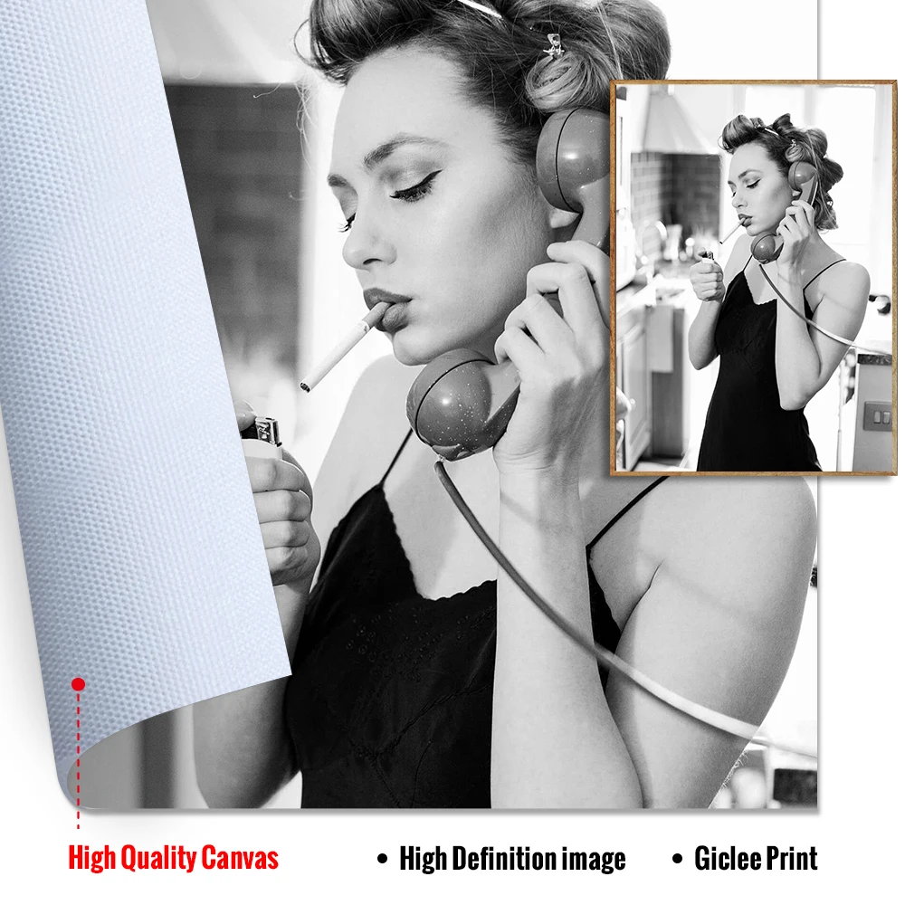 Черно-белый плакат для фотосъемки роскошная модная Картина на холсте с