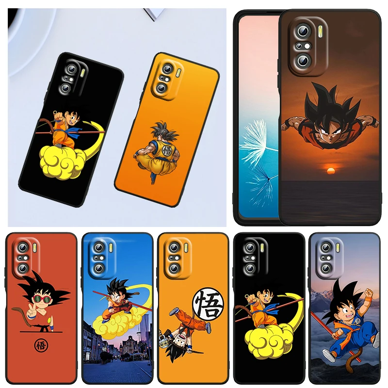 

Cartoon Goku Dragon Ball For Xiaomi Redmi K40 Gaming K30 9i 9T 9A 9C 9 8A 8 GO S2 6 6A 5A 5 Pro Prime Black Capa Phone Case