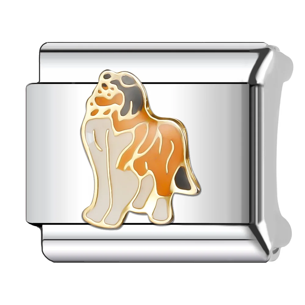 Trusta 2024 модный кролик рыба динозавр очаровательные итальянские звенья 9 мм