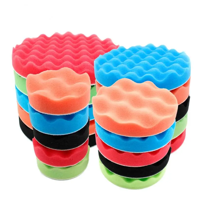 

3/5/6/7 inch Car Polishing Sponge Pads Kit Waffle Foam Wool Polishing Pad for Household Electric Drill and Auto Polisher