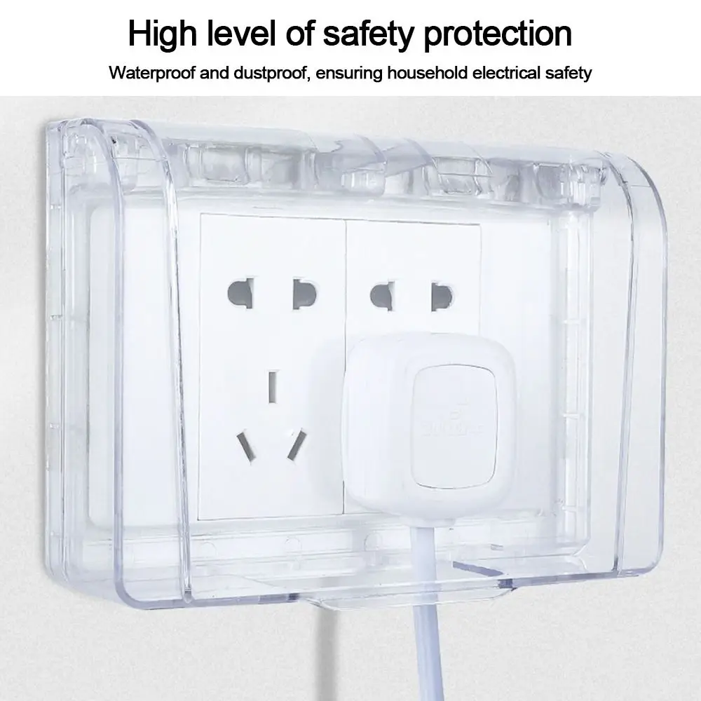 Настенная Защитная крышка переключателя самоклеящаяся пластиковая розетка 86