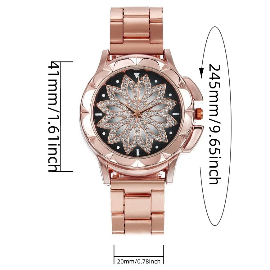 2023 New Fashion Women's Steel Band Wristwatch Business Petal Style Cz Upscale Jewelry Watch Luxury Watch Women Ulzzang