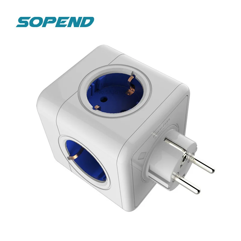 Sopend Smart Eu Plug USB C с выключателем 4 розетки защита от перегрузки сетевой фильтр