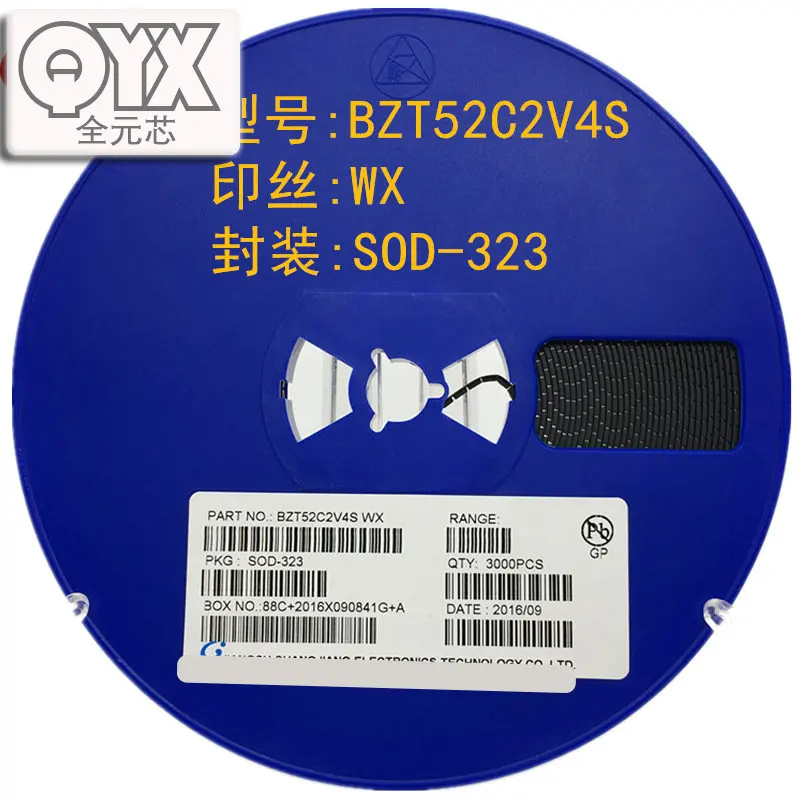 

1000PCS/LOT 0805 BZT52C2V4S silkscreen WX SOD-323 2.4V SMD Zener Diode