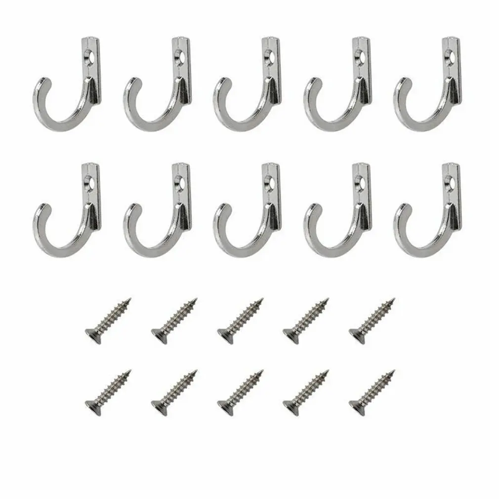 

Single Prong Hook Mini Size Wall Mounted Retro Cloth Hanger For Coats Hats Towels Keys Clothes Rack Hanging Hooks