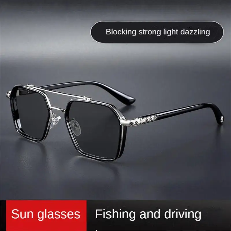 

Eyewear Square Frame Ultraviolet-proof Driving Goggles Retro Vintage Sunglasses Punk Glasses Gafas De Sol Metal Glasses Shades