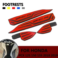 motorcycle accessories aluminum footpads for honda pcx 125 150 155 2018 2019 footrests foot rest mats pads
