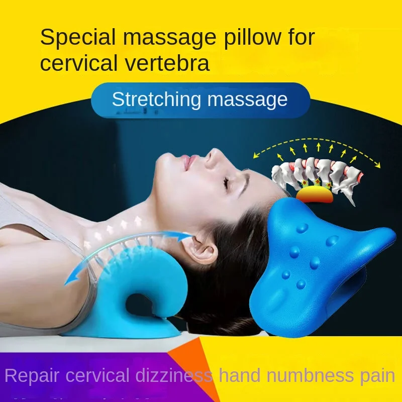 

Neck Shoulder Stretcher Relaxer Cervical Chiropractic Traction Device Massage Pillow for Pain Relief Cervical Spine Alignment