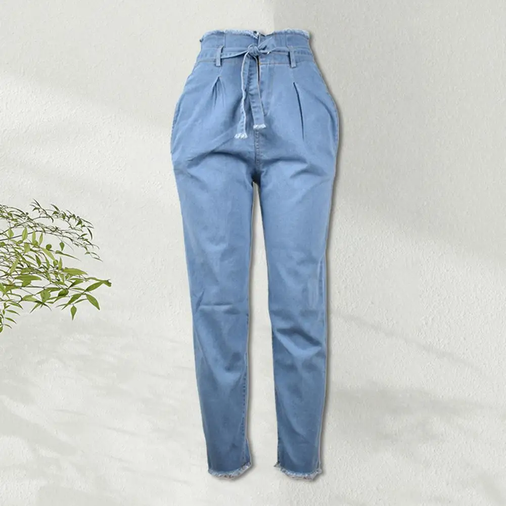 

Elegant Jeans Cotton Slim Pants All Match Slim Long Pants Skin-friendly