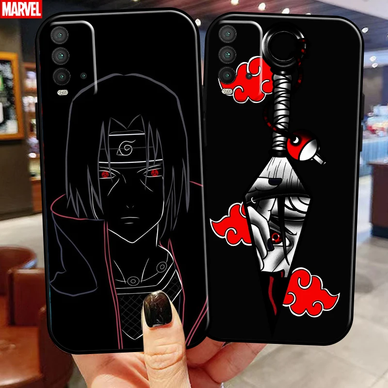 

Naruto Uchiha Itachi Akatsuki For Xiaomi Redmi 9T Phone Case Coque Soft Black Silicone Cover Funda Carcasa Liquid Silicon
