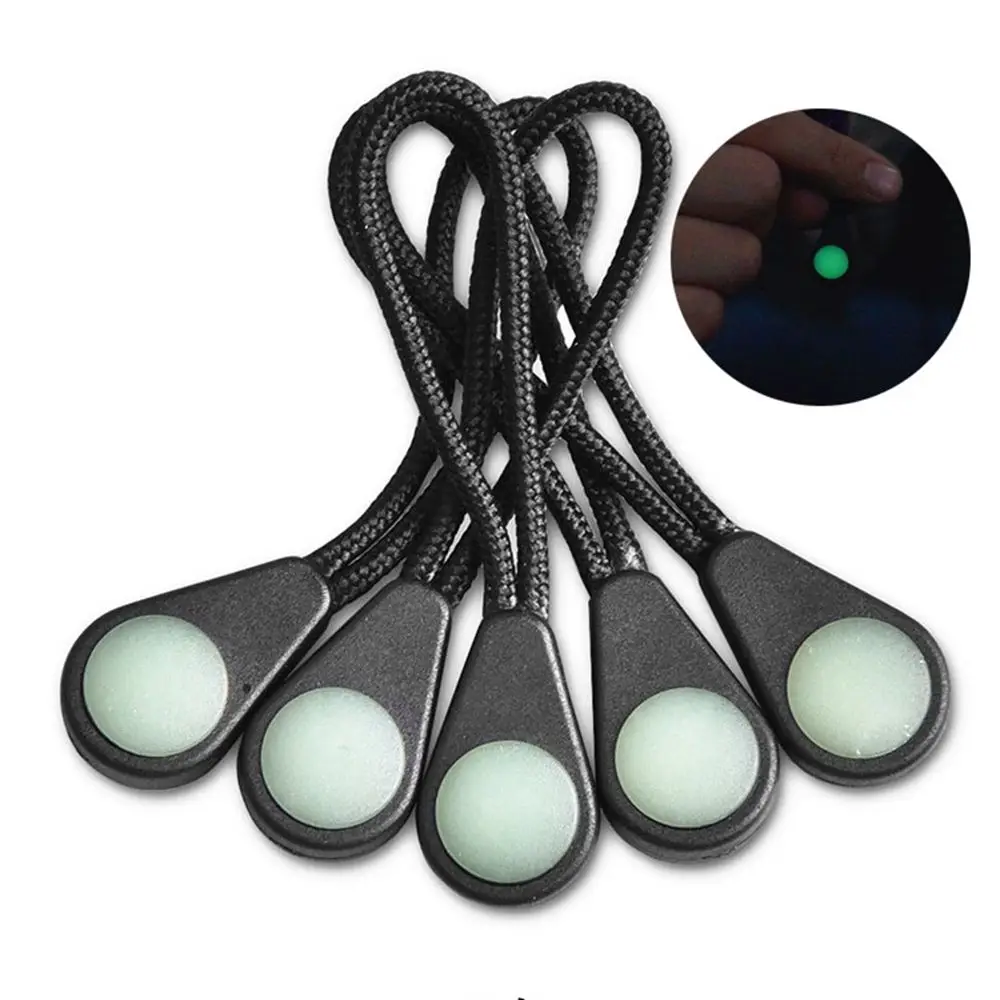 

10 шт. аксессуары ультраяркие светящиеся детали в темноте молнии для палатки идеальный Комплект маркеров молния Натяжные концы замок молнии