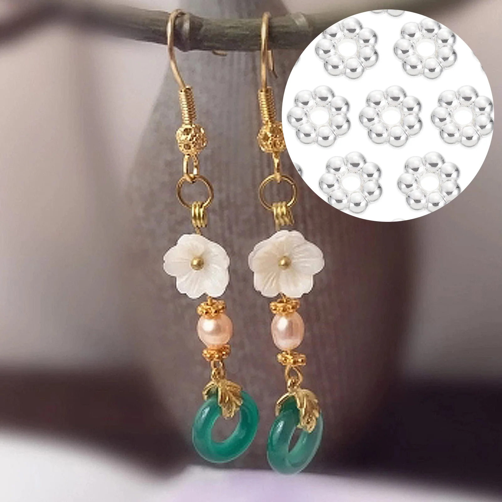 2000 шт. пластиковые бусины в форме цветка