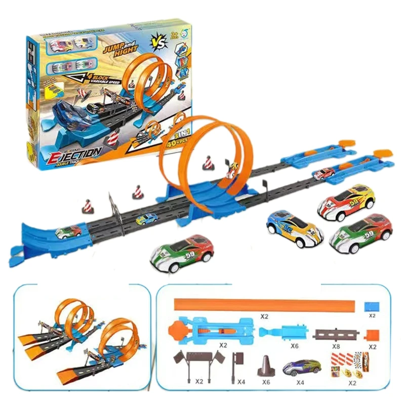 

Сборная машинка для трюков «сделай сам», модель колеса для мальчиков, детские игрушки, катапульта, рельсовый автомобиль