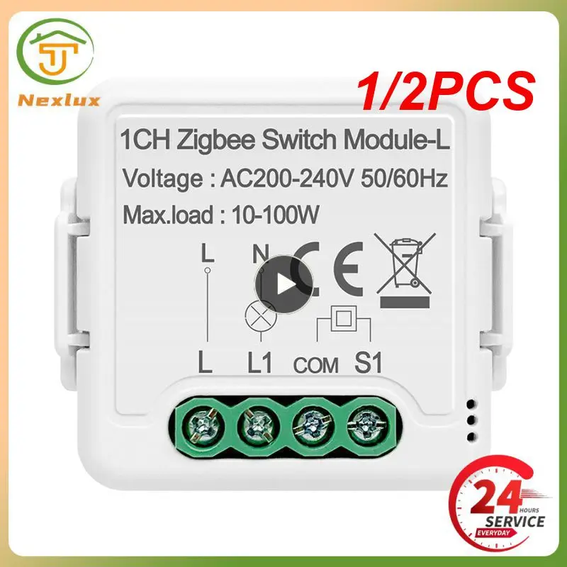 

1/2 шт., переключатель для Tuya Smart ZigBee, без нейтрального провода