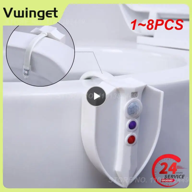 

Светильник для туалета, с датчиком движения, 8 цветов, 1-8 шт.