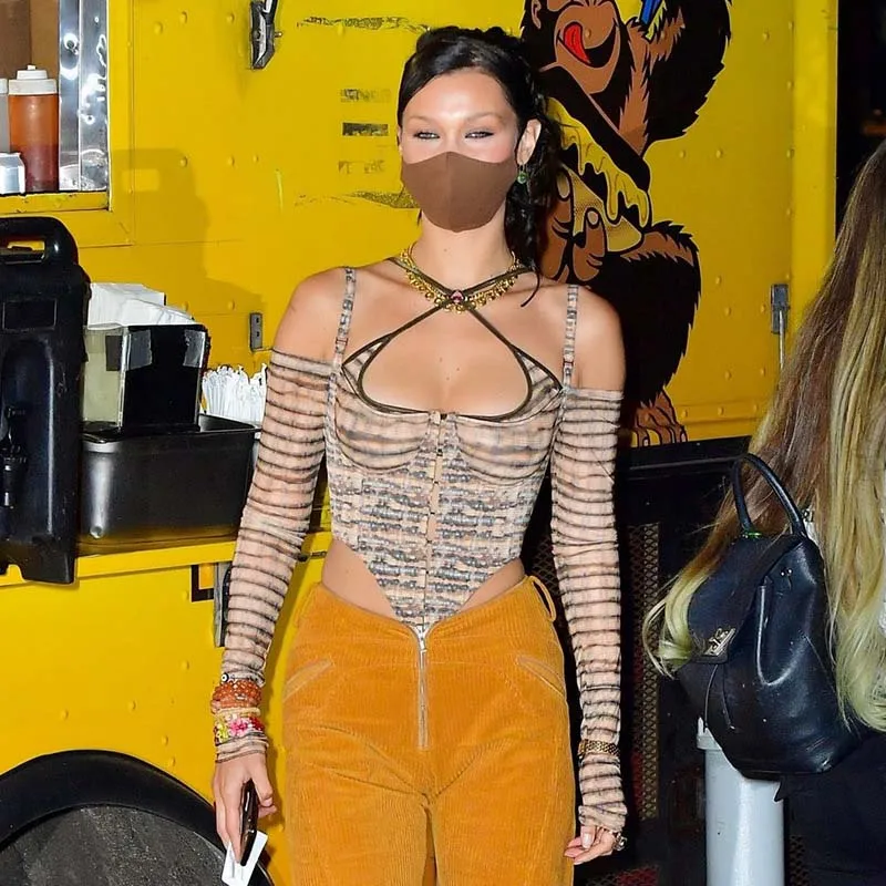 Y2k женская футболка с длинным рукавом рисунком |