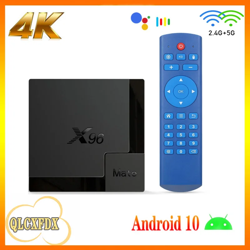 

X96Mate TV Box Android 10 4G 64GB 4K 2.4G&5G Dual Wifi BT 5.0 Voice Assistant Allwinner H616 TV BOX X96 Media player