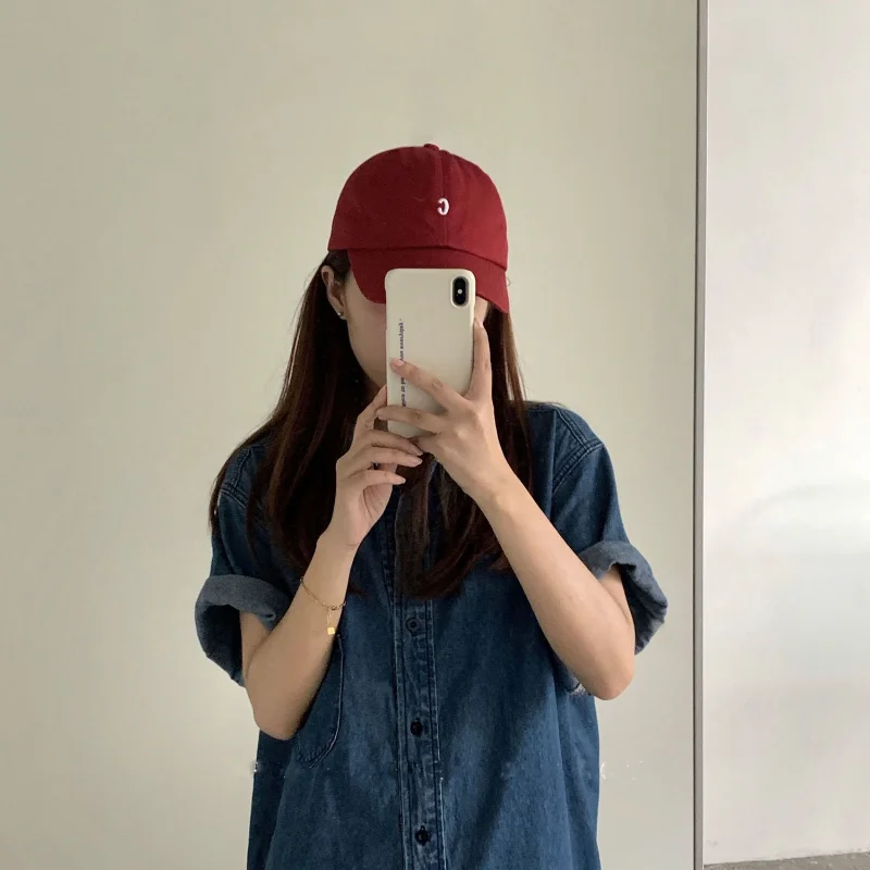 

Women Men Couple Summer Cotton Baseball Cap Alphabet Letter Embroidery Solid Color Harajuku Hip Hop Street Snapback Hat