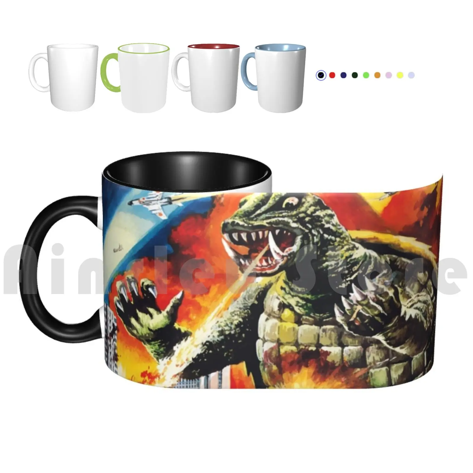 

Remote Control Gamera Mugs Coffee Cups Ceramic Mugs Gamera Film Turtle Japan Japanese Movie Friend Children Monster
