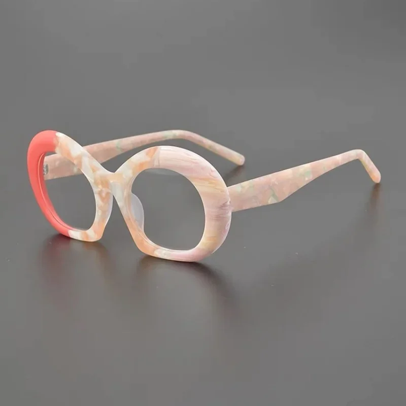 Модные матовые цветные ацетатные оправы кошачий глаз для мужчин и женщин