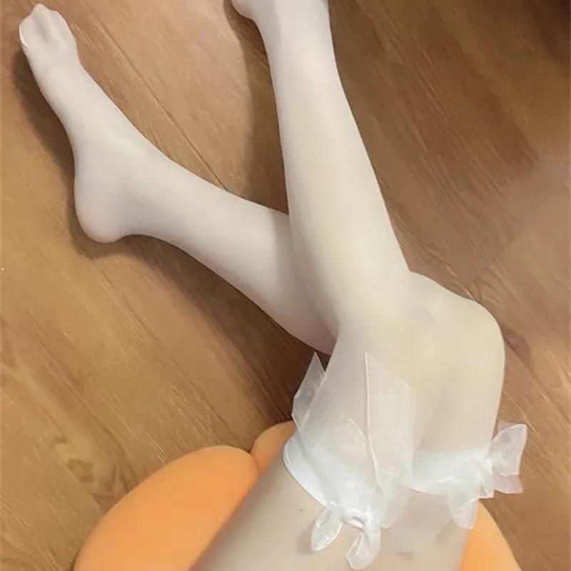 Чулки с галстуком-бабочкой женское нижнее белье чулки до бедра платье в стиле