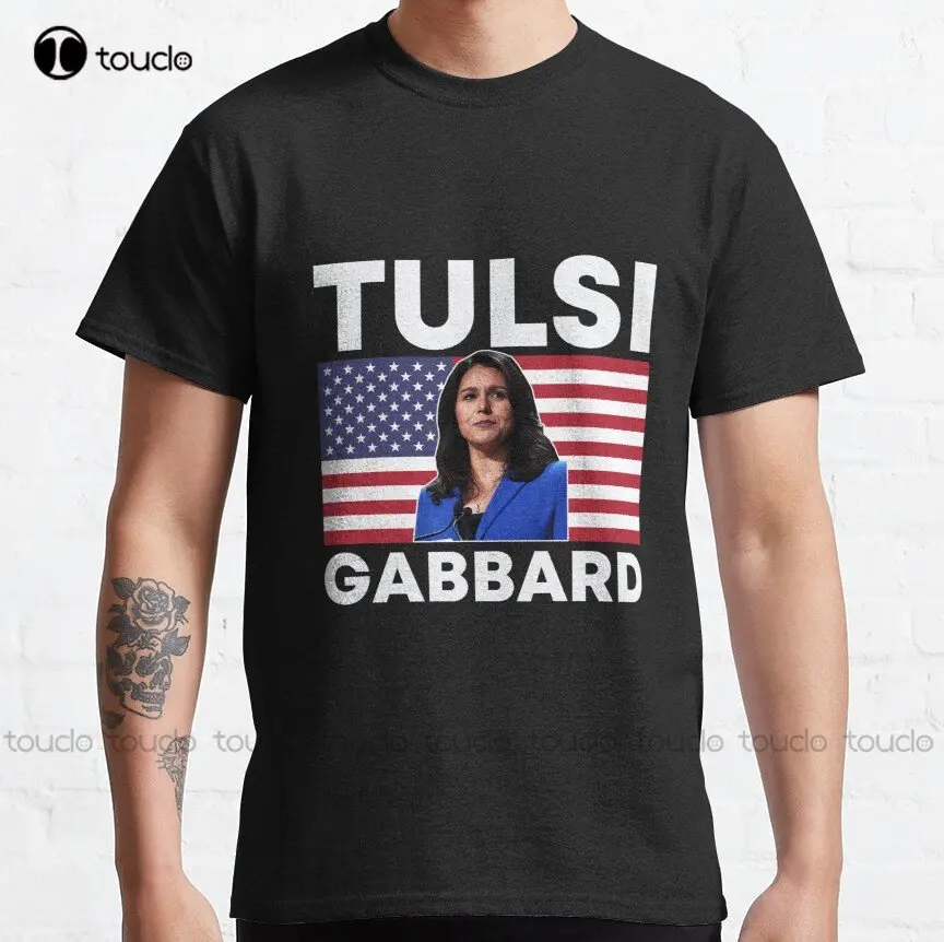 

Tulsi Gabbard Classic T-Shirt Workout Shirts Women Custom Aldult Teen Unisex Digital Printing Tee Shirts Xs-5Xl Custom Gift New