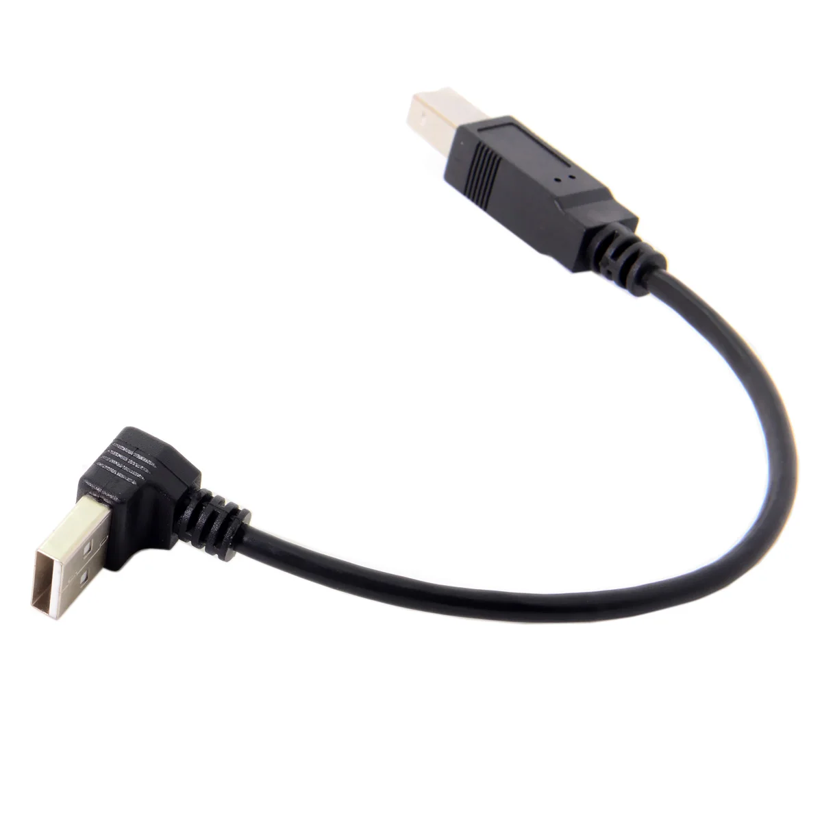 

Jimier 20cm Down Angled 90 degree USB 2.0 Type A Male to Type B Male Cable for Printer scanner Hard Disk