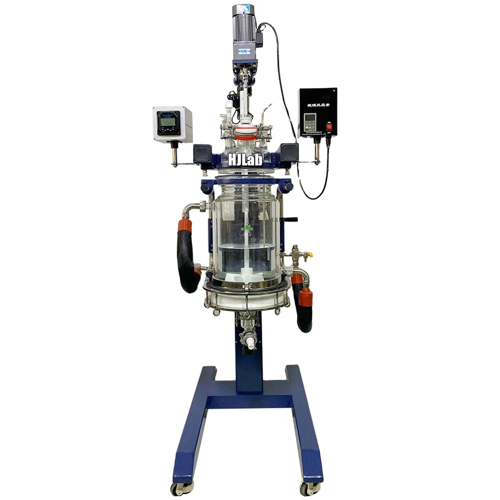 

HJLab Agitated Nutsche Filter Jacketed Glass Vessel Reactor with PTFE Stirring and Borosilicate Glass