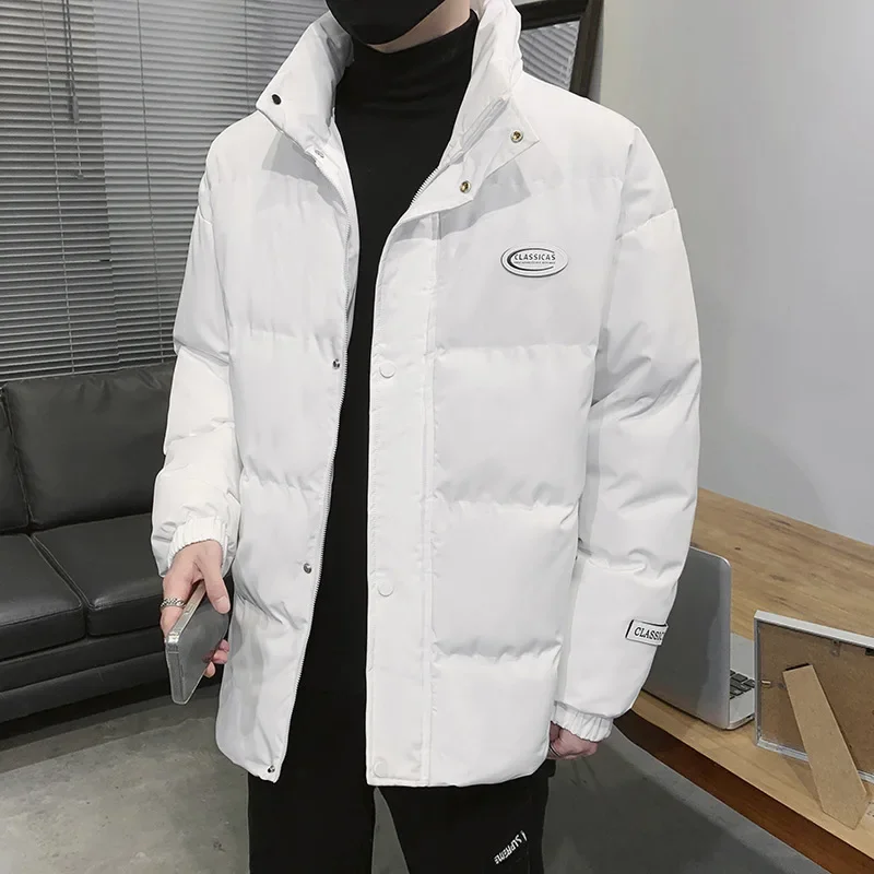Хлопковое пальто в гонконгском стиле с воротником-стойкой для мужчин 2024 зимняя