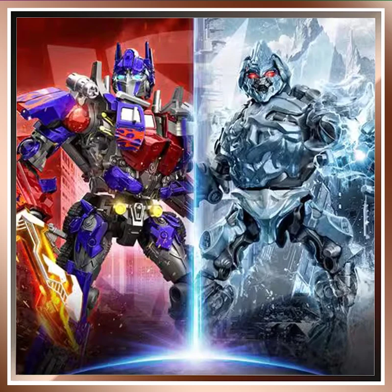 Фото Blokees Beyond Movie Optimus Prime Ex Edition Ice Megatron, аниме-фигурка на заказ, игрушки-роботы, подарок на день рождения для мальчика №1