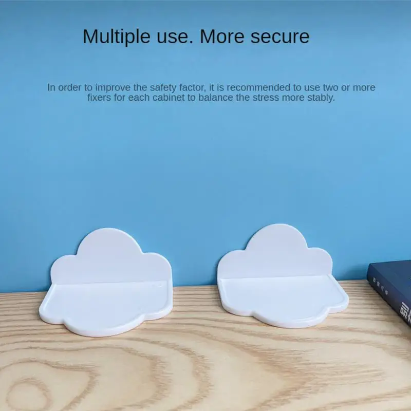 

Anti-rollover Fixer Punch-free Multi-use Anti-tip Retainer Cloud Shape Furniture Anti-toppling Home Storage Anti-tip