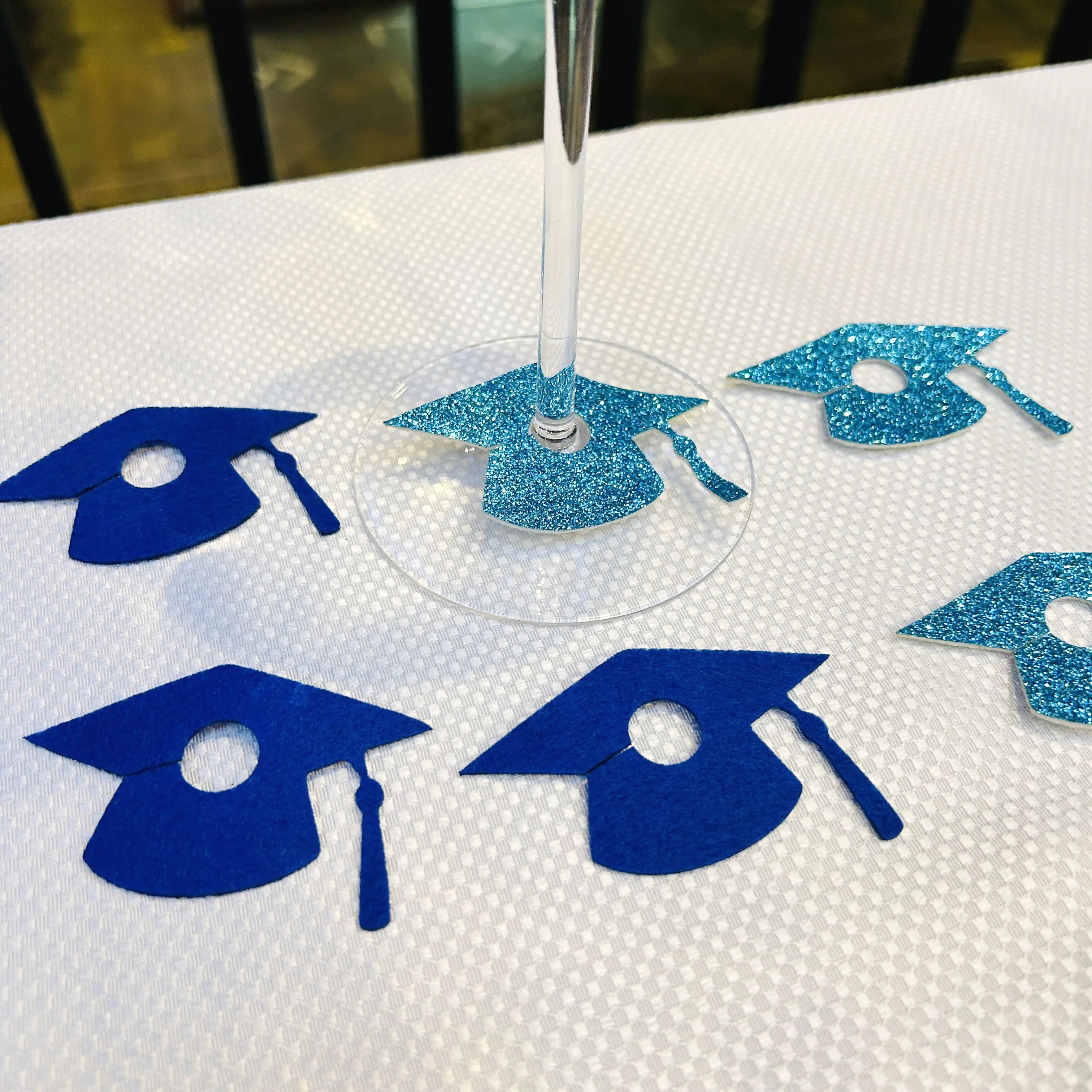 Маркеры для вина выпускного вечера бирки напитков блестящая фетровая резка