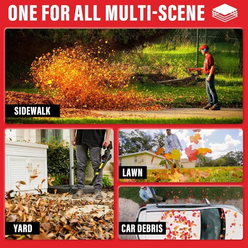 Беспроводная воздуходувка для листьев с батарейным питанием 20 В ухода за газоном