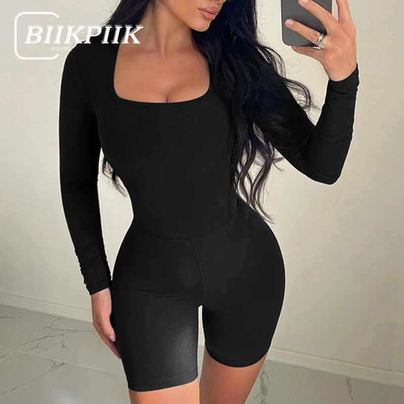 Женский спортивный комбинезон BIIKPIIK обтягивающая эластичная ткань со средней