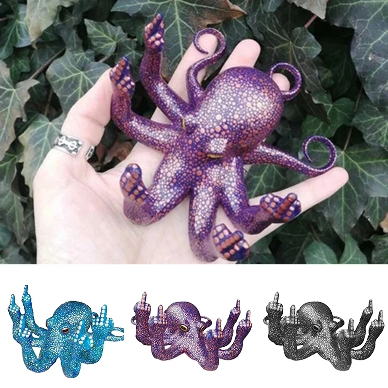 

Octopus Sculpture Luminous Resin Octopus Statue Outdoor Garden Landscape Ocean Fluorescence Octopus Figurines Decoration