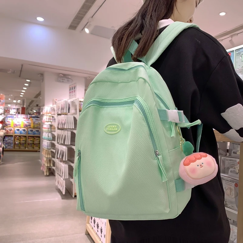 

JOYPESSIE Cute Girl Backpack Fashion Summer Teen Bookbag Rucksack New Waterproof Kawaii Candy Color Schoolbag Lady Mochila Nylon