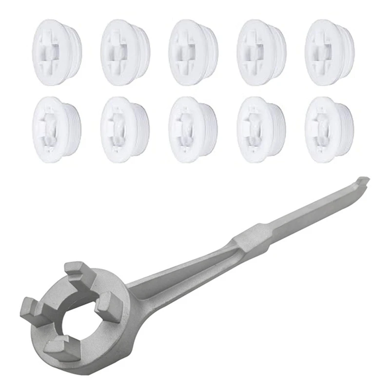 

Bung Caps Includes 10 Thread Caps Drum Bung Hole Cap With Drum Wrench Drum Plug Bung Wrench For 15/30/55 Gallon Drum Easy To Use
