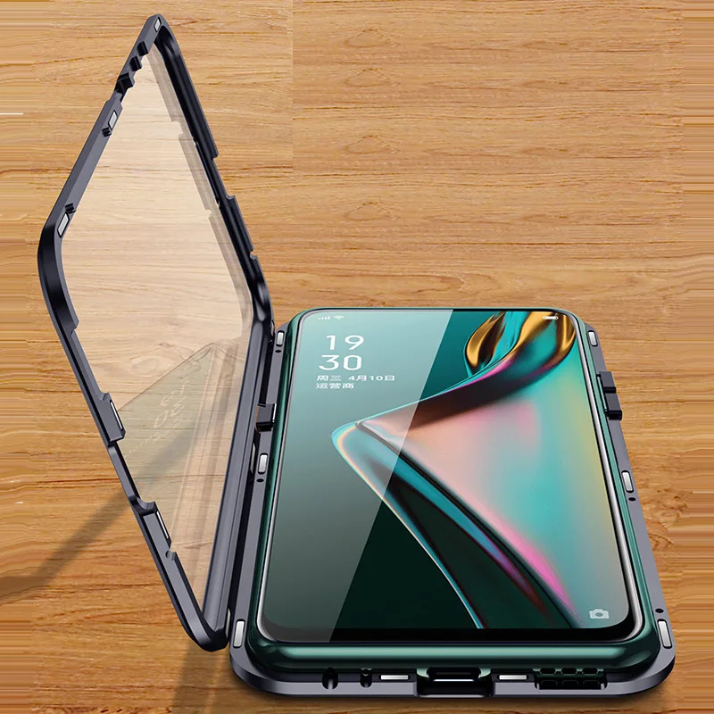 

Metal Magnetic All-inclusive Case For OPPO Reno8 T 5G 9Pro Double Sided Glass Cover For OPPO R15 Neo RX17 Neo