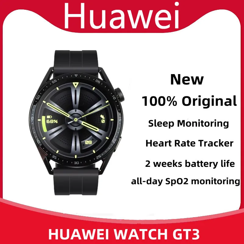 

Оригинальные Смарт-часы HUAWEI WATCH GT 3, SpO2, мониторинг, персональный помощник по бегу, точное сердце, 2 недели, без коробки