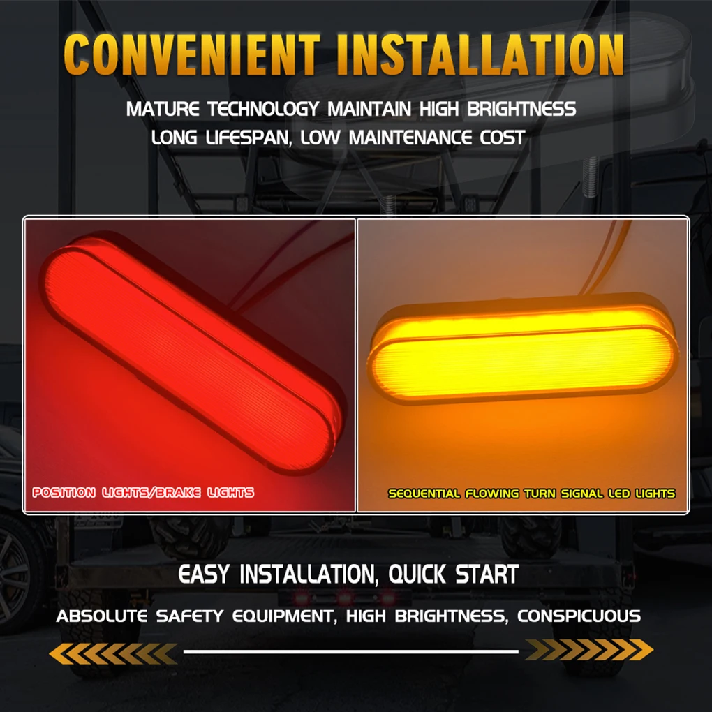 

2 Pieces Automotive Side Light Detachable Turn Signal Lamp