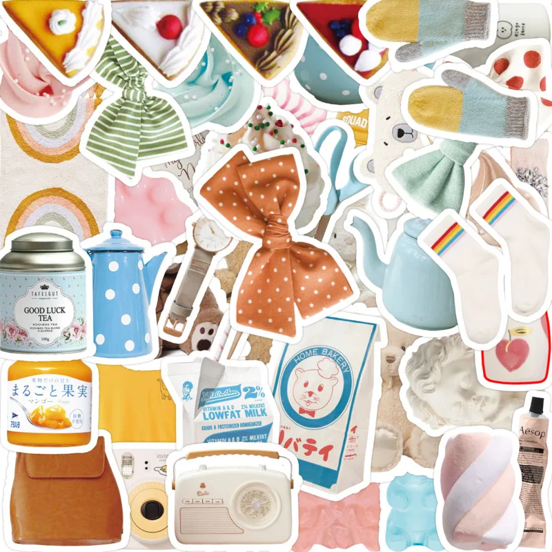 

10/30/50/2X50PCS Creative Cute Creative Sticker Decoration Diy Ablum Diary Scrapbooking Label Sticker Stationery Supplies
