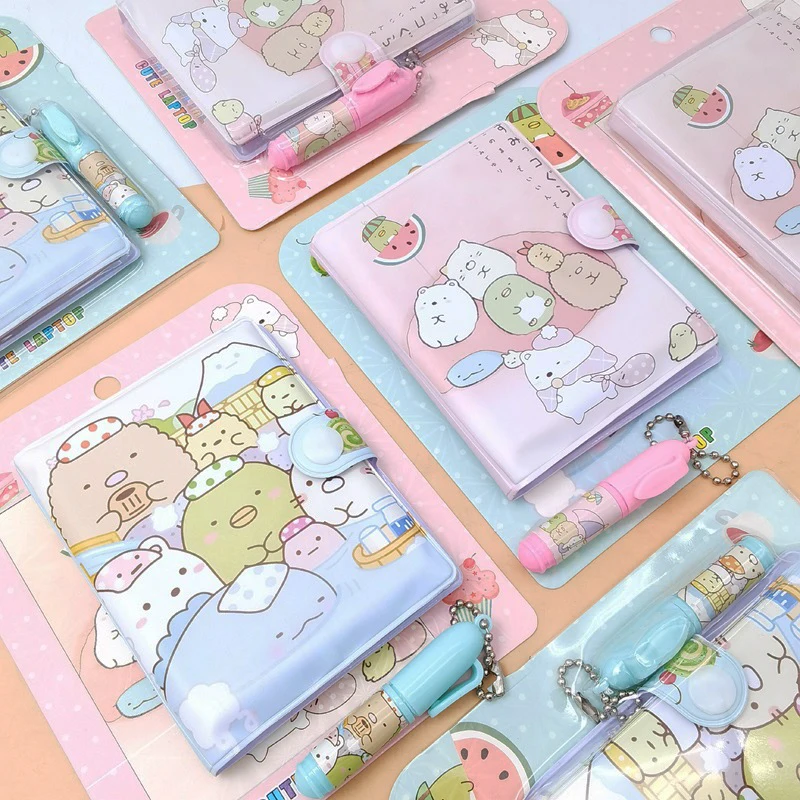 

Kawaii Animals Notebook with Pens Cute Cartoon Planner Journal Portable Pocket Notebook Agenda Book Japanese Office Stationery