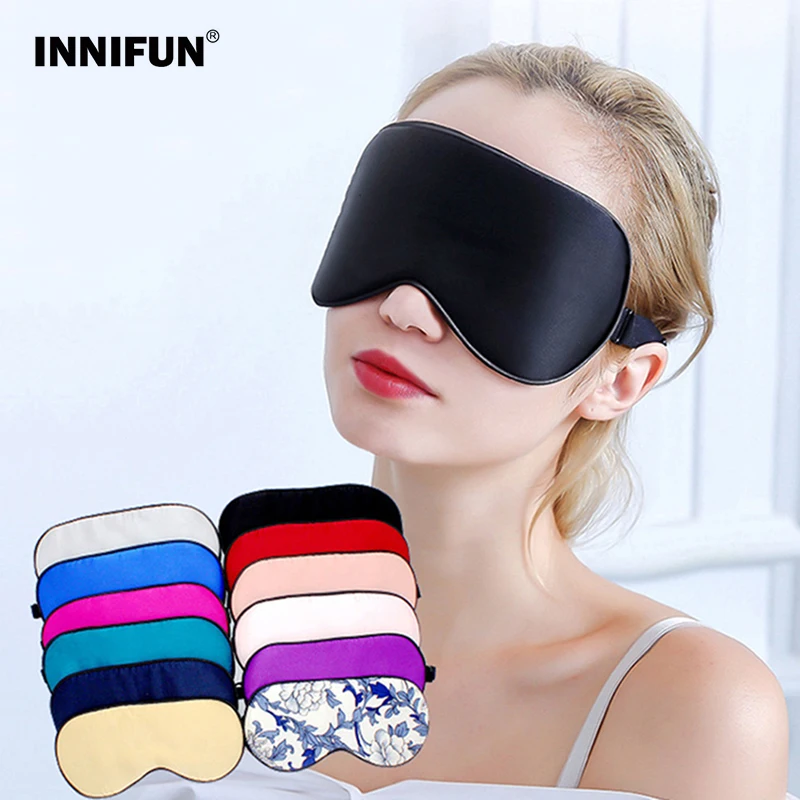 

Sleeping Mask 100% Natural Mulberry Silk Soft Blindfold Eye Mask For For Traveling Home Sleep Aid Health Eyeshade Eyes Cover