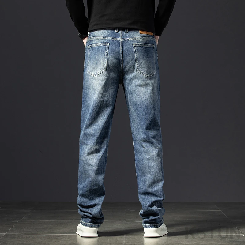 Джинсы мужские высотой 190 см классические синие длинные брюки Exra весна-осень