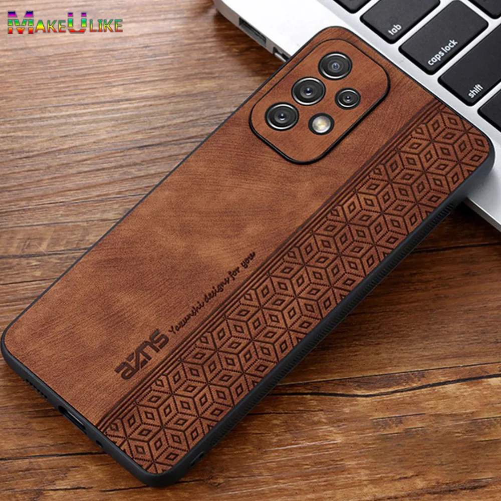 

Leather Case for Samsung Galaxy A33 Case Ultra Thin Cube Pattern Full Protect Cover for Samsung A13 4G A23 A73 A53 A33 5G Case