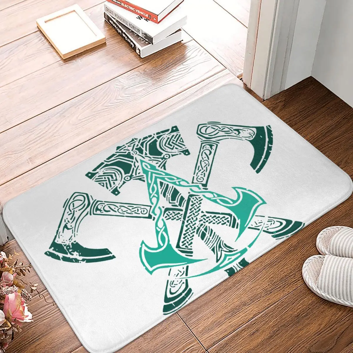 

Vikings Bathroom Non-Slip Carpet AC Valhalla Living Room Mat Welcome Doormat Floor Decor Rug